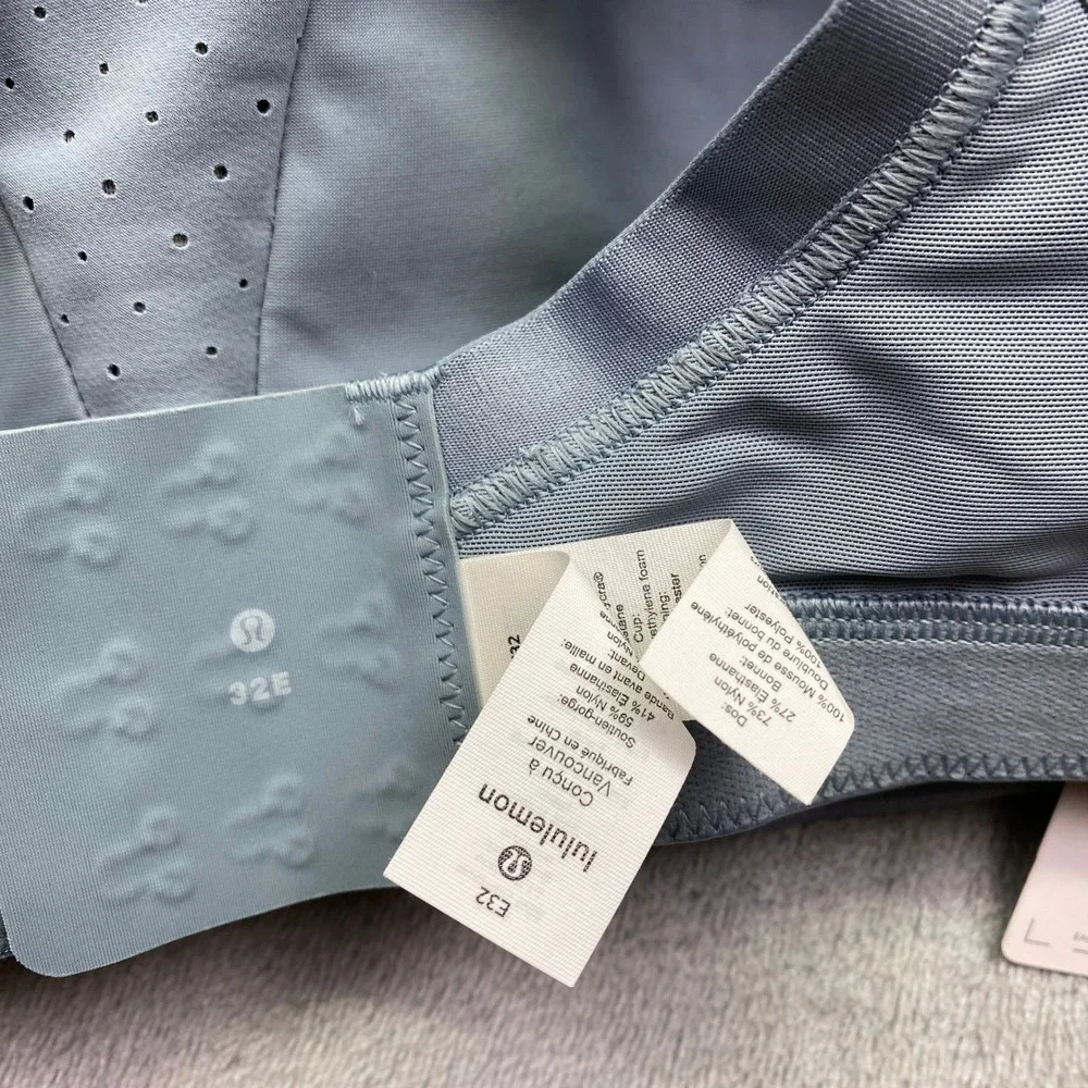 Lululemon Run Times Bra High Support B–E Cups Blue Size 32E NWT‎ W2BN4S